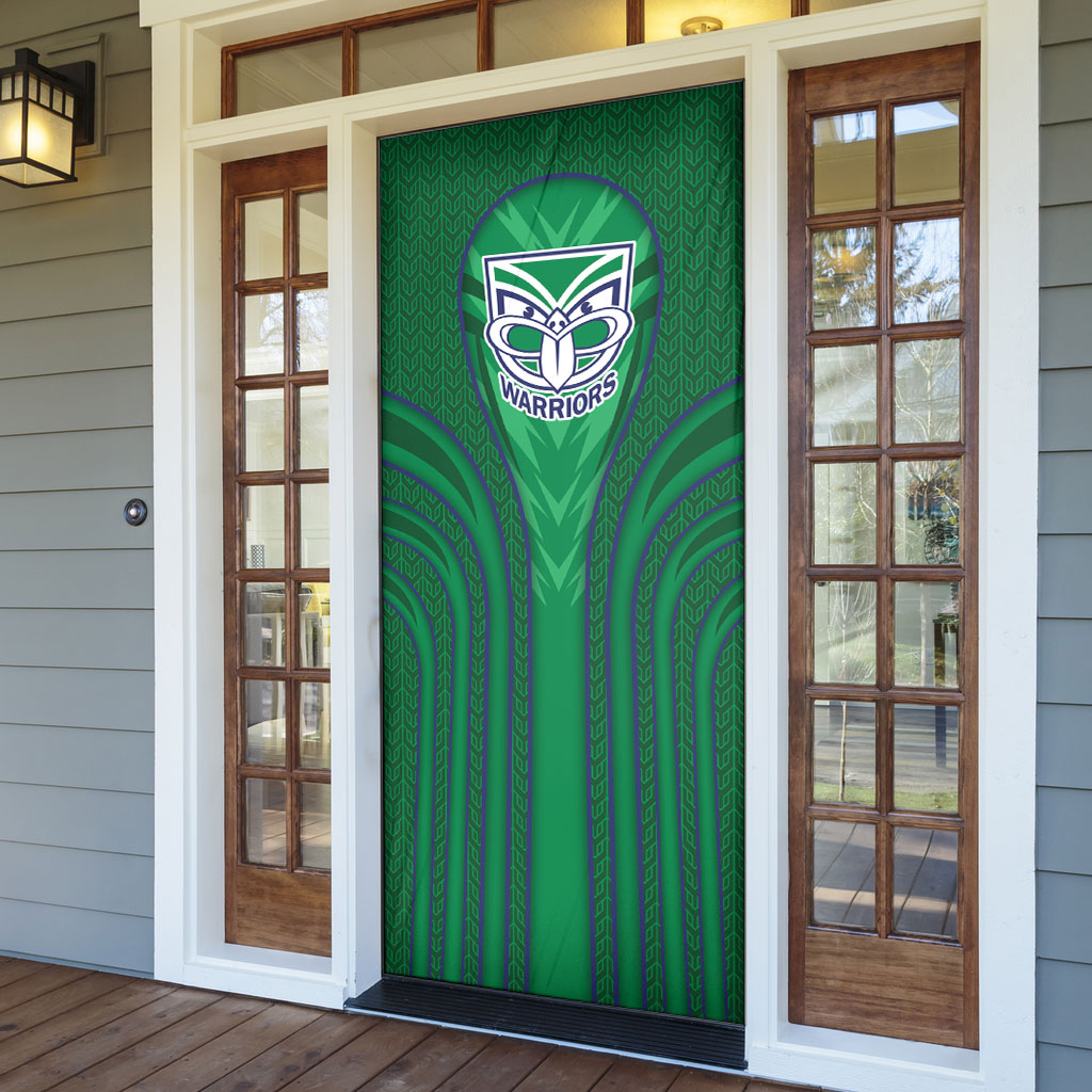 New Zealand Warriors Rugby Mascot Door Cover Australian Rugby Culture - Tribal Inspired Warrior