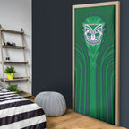 New Zealand Warriors Rugby Mascot Door Cover Australian Rugby Culture - Tribal Inspired Warrior