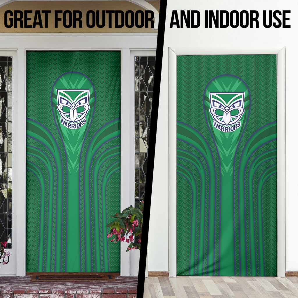 New Zealand Warriors Rugby Mascot Door Cover Australian Rugby Culture - Tribal Inspired Warrior