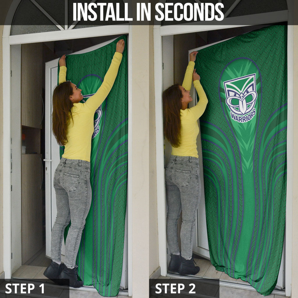 New Zealand Warriors Rugby Mascot Door Cover Australian Rugby Culture - Tribal Inspired Warrior