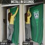 New Zealand Warriors Rugby Mascot Door Cover Australian Rugby Culture - Tribal Inspired Warrior