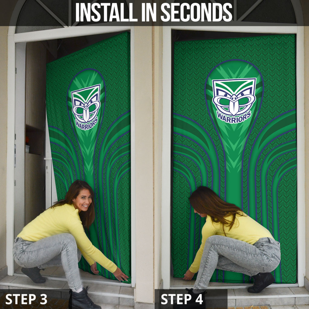 New Zealand Warriors Rugby Mascot Door Cover Australian Rugby Culture - Tribal Inspired Warrior
