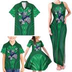 New Zealand Warriors Rugby Mascot Family Matching Tank Maxi Dress and Hawaiian Shirt Australian Rugby Culture - Tribal Inspired Warrior