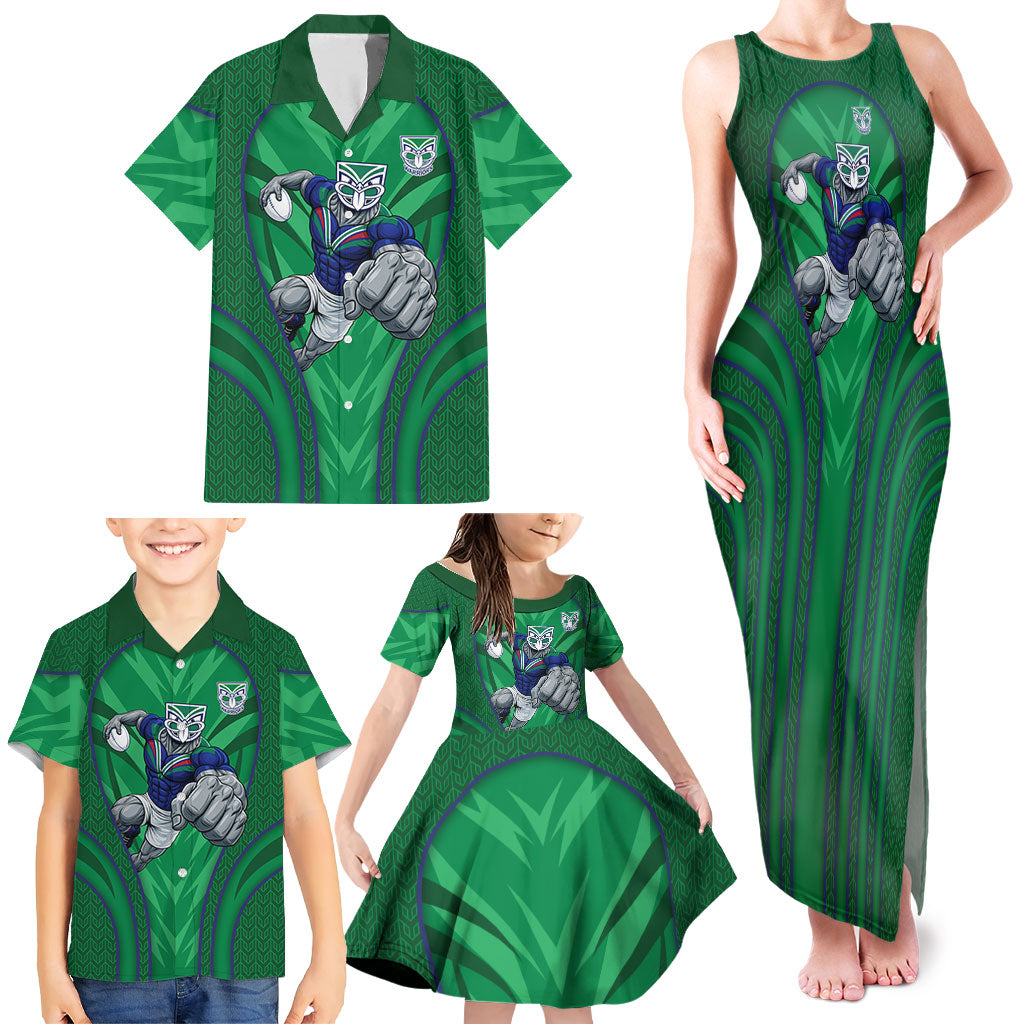 New Zealand Warriors Rugby Mascot Family Matching Tank Maxi Dress and Hawaiian Shirt Australian Rugby Culture - Tribal Inspired Warrior