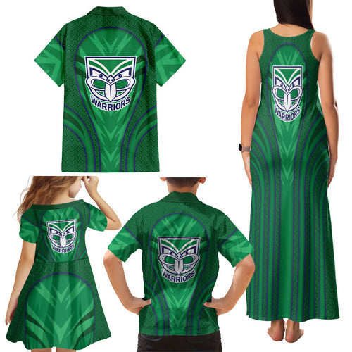 New Zealand Warriors Rugby Mascot Family Matching Tank Maxi Dress and Hawaiian Shirt Australian Rugby Culture - Tribal Inspired Warrior