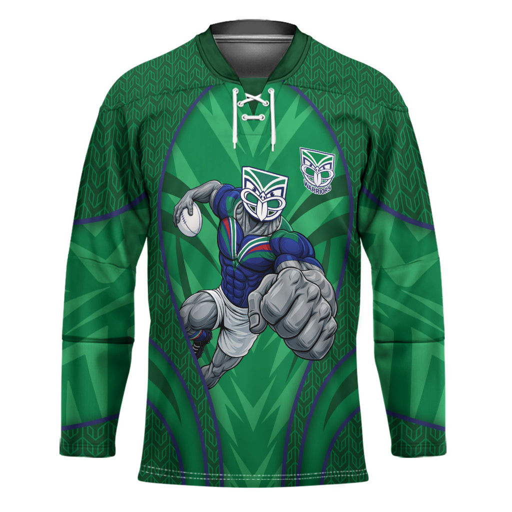New Zealand Warriors Rugby Mascot Hockey Jersey Australian Rugby Culture - Tribal Inspired Warrior