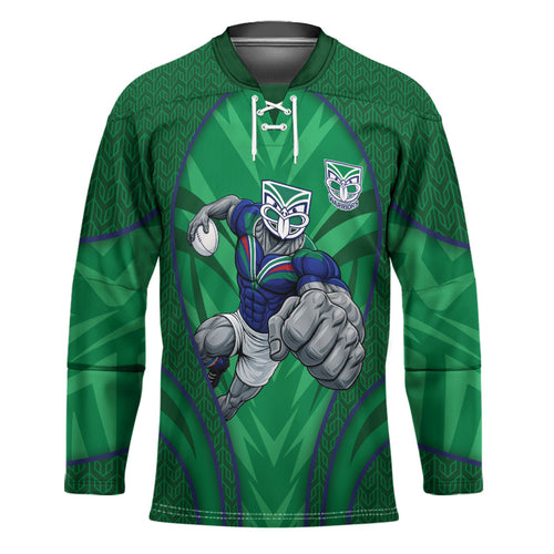 New Zealand Warriors Rugby Mascot Hockey Jersey Australian Rugby Culture - Tribal Inspired Warrior