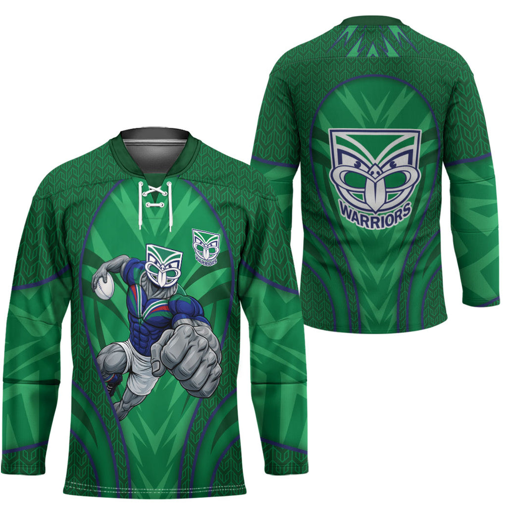 New Zealand Warriors Rugby Mascot Hockey Jersey Australian Rugby Culture - Tribal Inspired Warrior