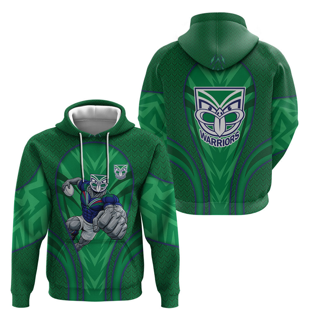 New Zealand Warriors Rugby Mascot Hoodie Australian Rugby Culture - Tribal Inspired Warrior