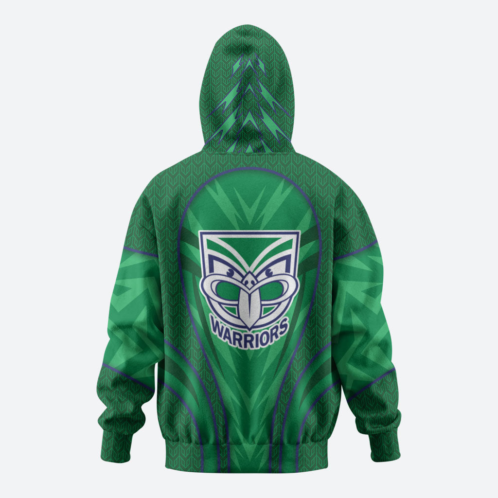 New Zealand Warriors Rugby Mascot Hoodie Australian Rugby Culture - Tribal Inspired Warrior