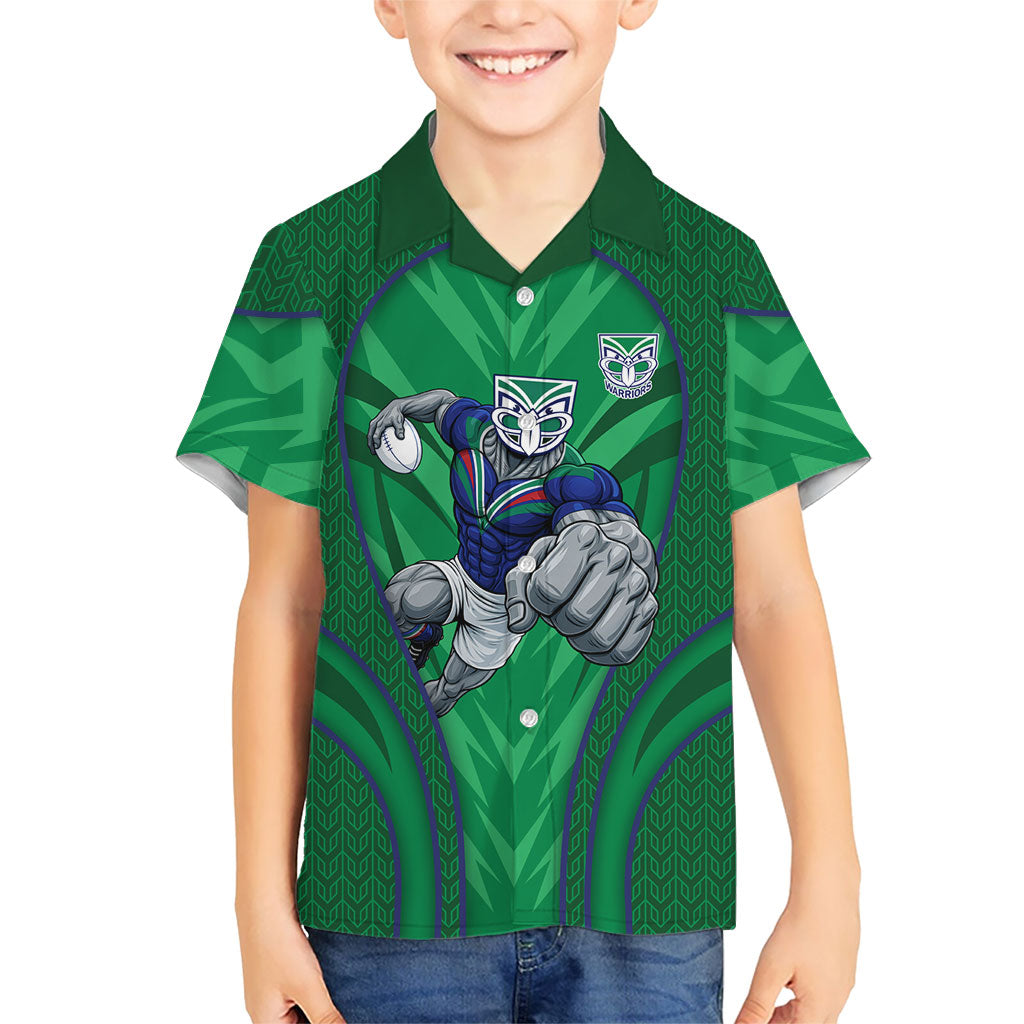 New Zealand Warriors Rugby Mascot Kid Hawaiian Shirt Australian Rugby Culture - Tribal Inspired Warrior