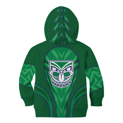 New Zealand Warriors Rugby Mascot Kid Hoodie Australian Rugby Culture - Tribal Inspired Warrior