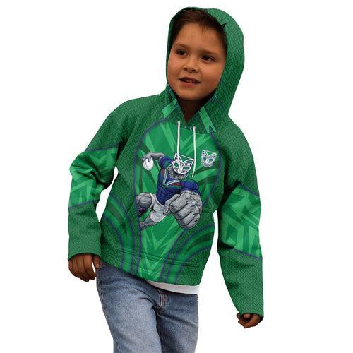 New Zealand Warriors Rugby Mascot Kid Hoodie Australian Rugby Culture - Tribal Inspired Warrior