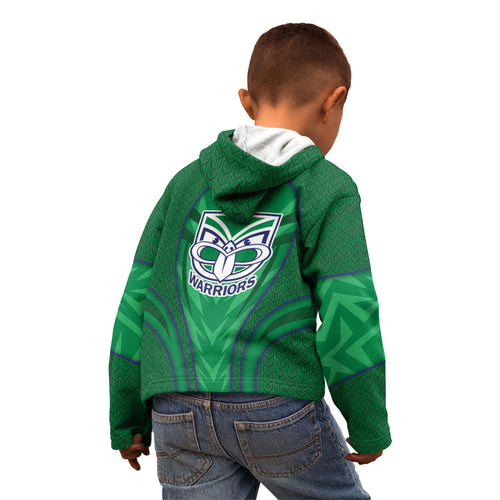 New Zealand Warriors Rugby Mascot Kid Hoodie Australian Rugby Culture - Tribal Inspired Warrior