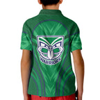 New Zealand Warriors Rugby Mascot Kid Polo Shirt Australian Rugby Culture - Tribal Inspired Warrior