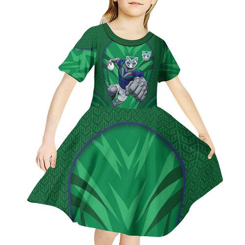 New Zealand Warriors Rugby Mascot Kid Short Sleeve Dress Australian Rugby Culture - Tribal Inspired Warrior