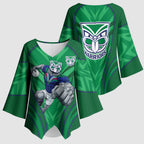 New Zealand Warriors Rugby Mascot Kimono Sleeve Blouse Australian Rugby Culture - Tribal Inspired Warrior