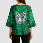 New Zealand Warriors Rugby Mascot Kimono Sleeve Blouse Australian Rugby Culture - Tribal Inspired Warrior
