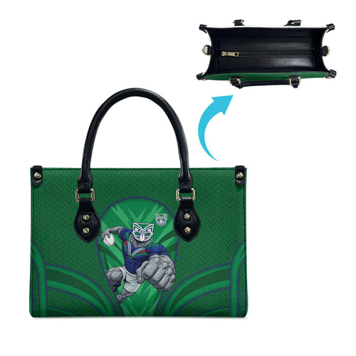 New Zealand Warriors Rugby Mascot Leather Bag Australian Rugby Culture - Tribal Inspired Warrior