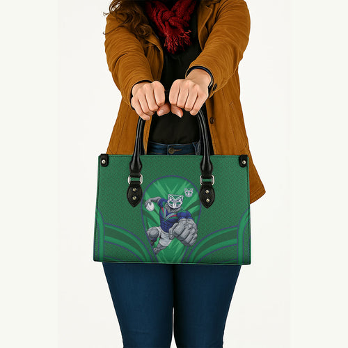 New Zealand Warriors Rugby Mascot Leather Bag Australian Rugby Culture - Tribal Inspired Warrior