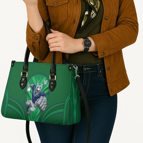 New Zealand Warriors Rugby Mascot Leather Bag Australian Rugby Culture - Tribal Inspired Warrior