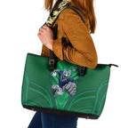 New Zealand Warriors Rugby Mascot Leather Tote Bag Australian Rugby Culture - Tribal Inspired Warrior
