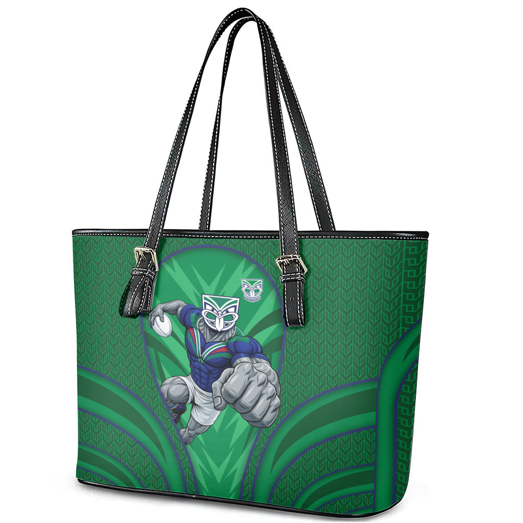 New Zealand Warriors Rugby Mascot Leather Tote Bag Australian Rugby Culture - Tribal Inspired Warrior