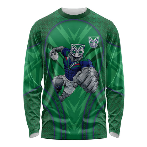 New Zealand Warriors Rugby Mascot Long Sleeve Shirt Australian Rugby Culture - Tribal Inspired Warrior