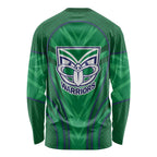 New Zealand Warriors Rugby Mascot Long Sleeve Shirt Australian Rugby Culture - Tribal Inspired Warrior