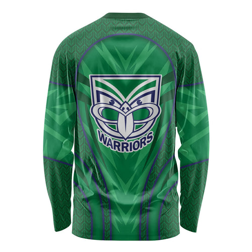 New Zealand Warriors Rugby Mascot Long Sleeve Shirt Australian Rugby Culture - Tribal Inspired Warrior