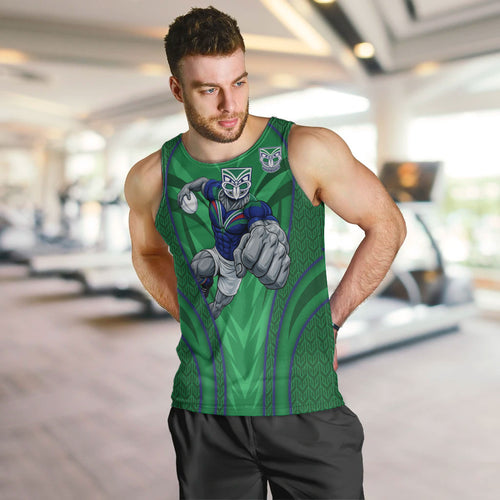 New Zealand Warriors Rugby Mascot Men Tank Top Australian Rugby Culture - Tribal Inspired Warrior