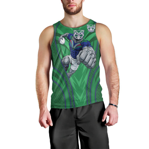 New Zealand Warriors Rugby Mascot Men Tank Top Australian Rugby Culture - Tribal Inspired Warrior