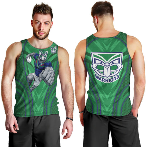 New Zealand Warriors Rugby Mascot Men Tank Top Australian Rugby Culture - Tribal Inspired Warrior