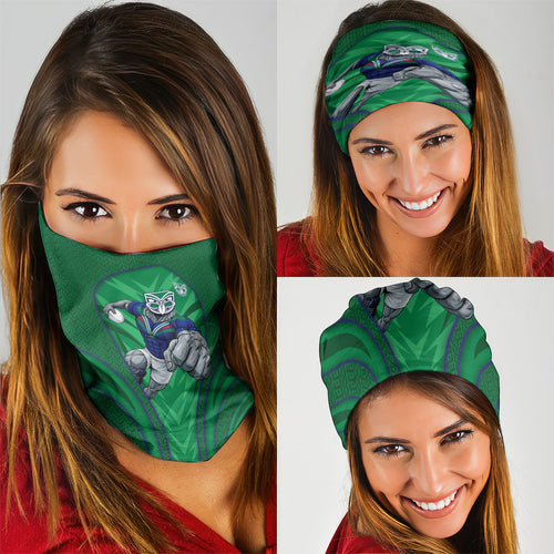 New Zealand Warriors Rugby Mascot Neck Gaiter Australian Rugby Culture - Tribal Inspired Warrior