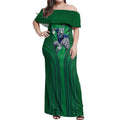 New Zealand Warriors Rugby Mascot Off Shoulder Maxi Dress Australian Rugby Culture - Tribal Inspired Warrior
