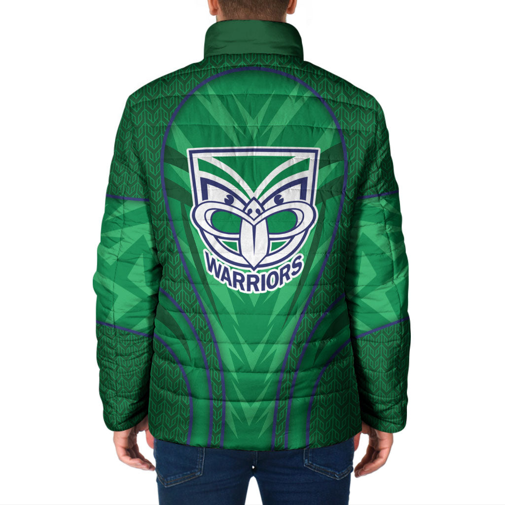 New Zealand Warriors Rugby Mascot Padded Jacket Australian Rugby Culture - Tribal Inspired Warrior
