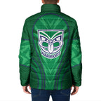 New Zealand Warriors Rugby Mascot Padded Jacket Australian Rugby Culture - Tribal Inspired Warrior