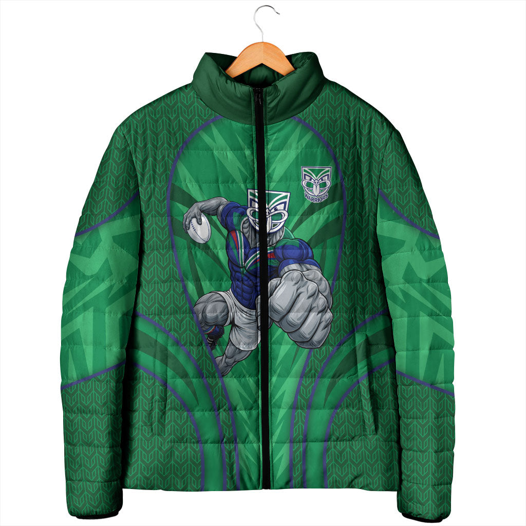 New Zealand Warriors Rugby Mascot Padded Jacket Australian Rugby Culture - Tribal Inspired Warrior