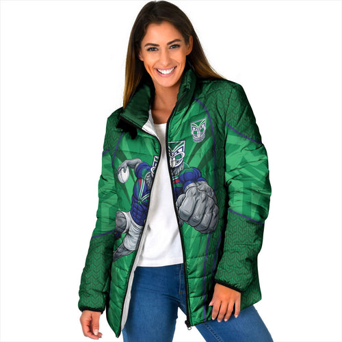 New Zealand Warriors Rugby Mascot Padded Jacket Australian Rugby Culture - Tribal Inspired Warrior