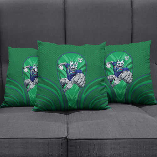 New Zealand Warriors Rugby Mascot Pillow Cover Australian Rugby Culture - Tribal Inspired Warrior