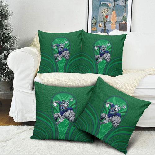 New Zealand Warriors Rugby Mascot Pillow Cover Australian Rugby Culture - Tribal Inspired Warrior