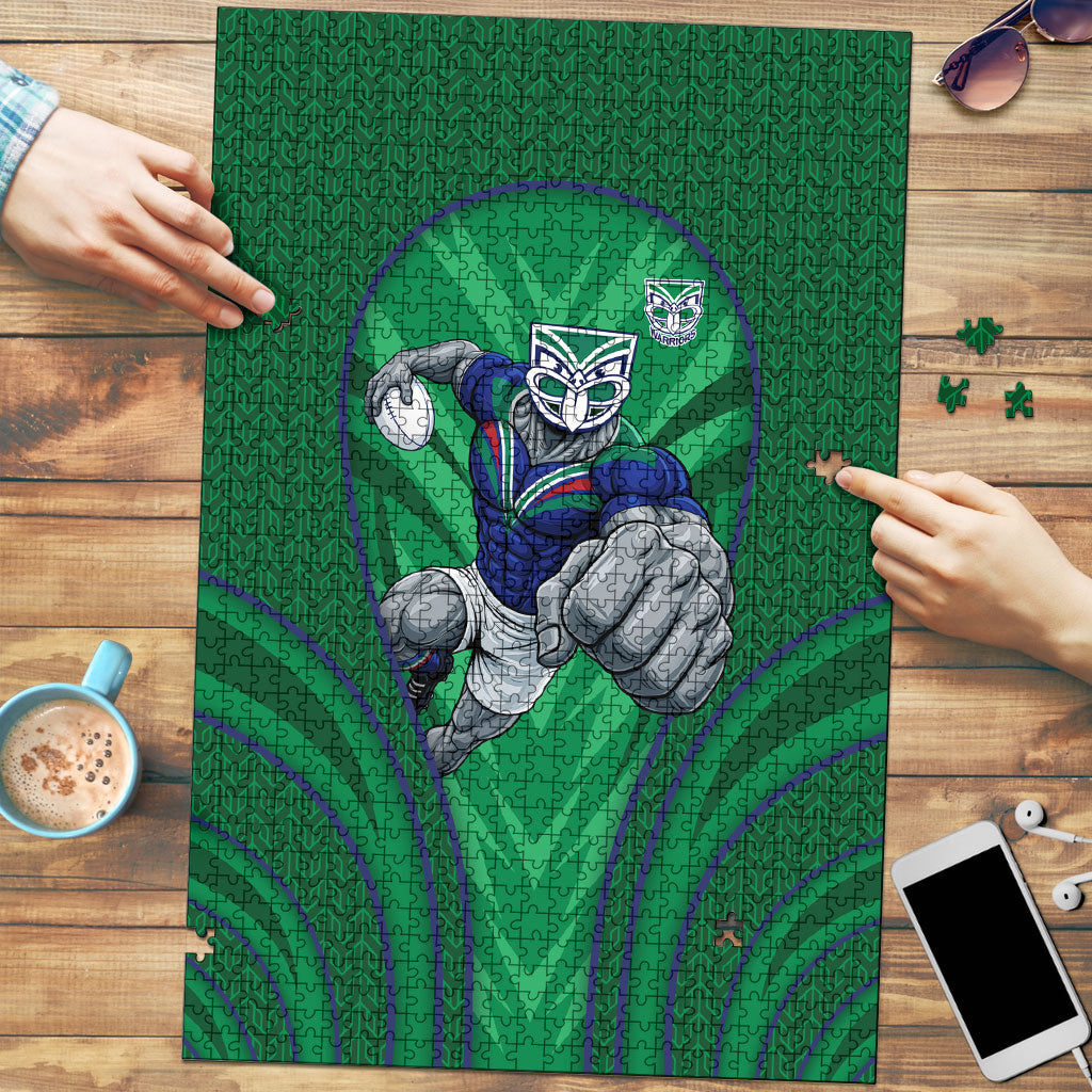 New Zealand Warriors Rugby Mascot Puzzle Australian Rugby Culture - Tribal Inspired Warrior