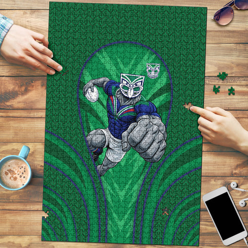 New Zealand Warriors Rugby Mascot Puzzle Australian Rugby Culture - Tribal Inspired Warrior