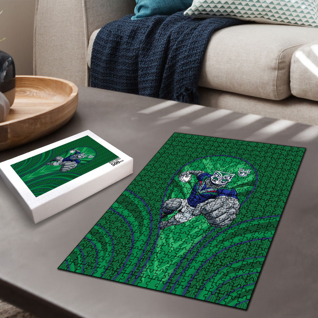 New Zealand Warriors Rugby Mascot Puzzle Australian Rugby Culture - Tribal Inspired Warrior