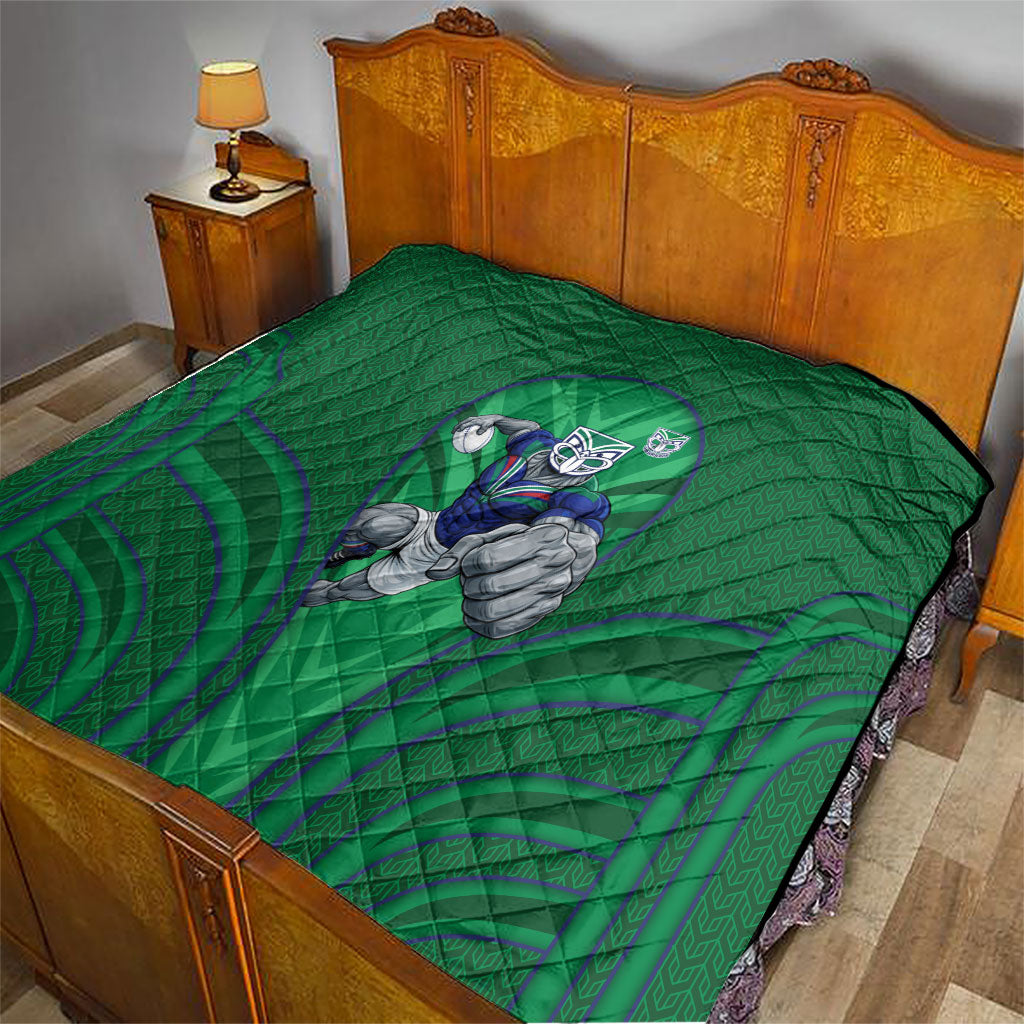 New Zealand Warriors Rugby Mascot Quilt Australian Rugby Culture - Tribal Inspired Warrior