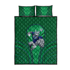 New Zealand Warriors Rugby Mascot Quilt Bed Set Australian Rugby Culture - Tribal Inspired Warrior