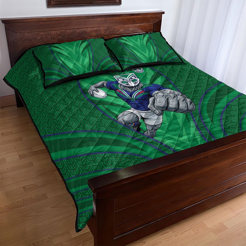 New Zealand Warriors Rugby Mascot Quilt Bed Set Australian Rugby Culture - Tribal Inspired Warrior