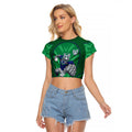 New Zealand Warriors Rugby Mascot Raglan Cropped T Shirt Australian Rugby Culture - Tribal Inspired Warrior