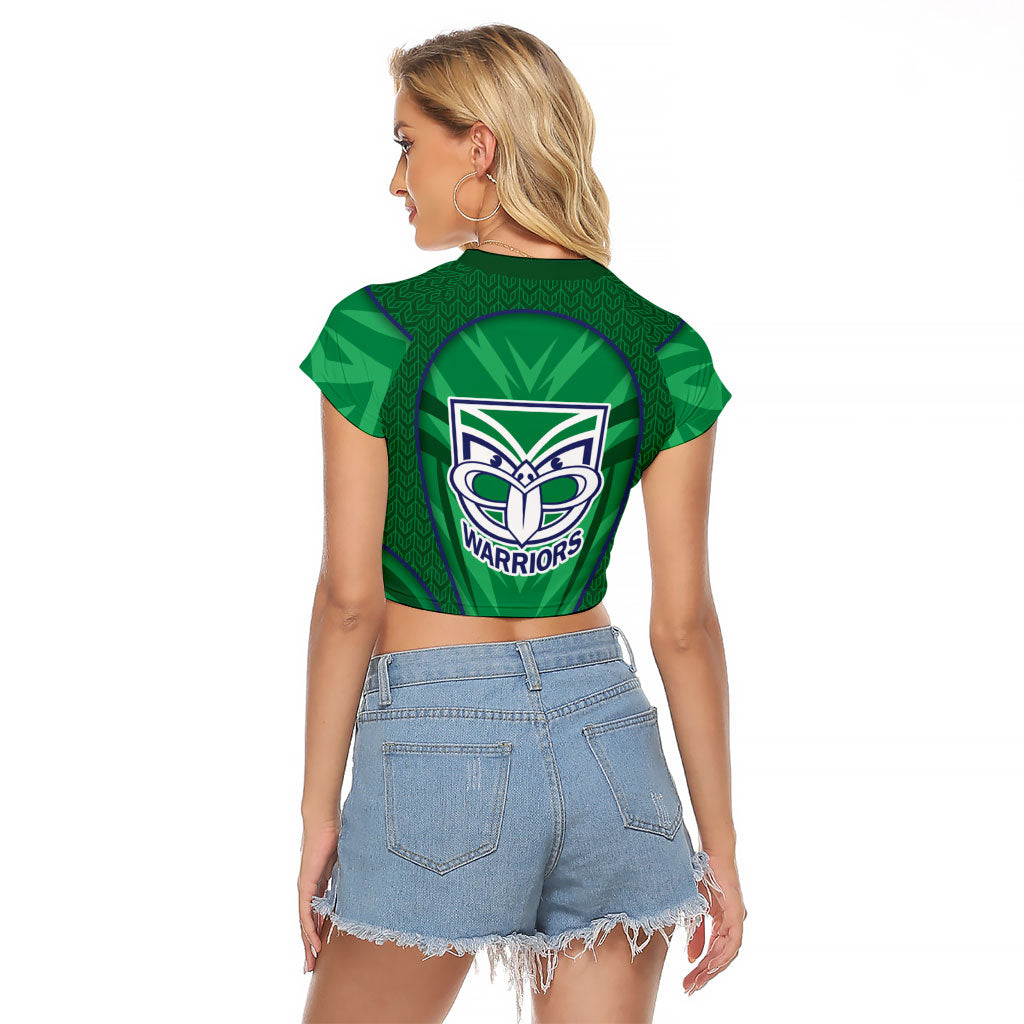 New Zealand Warriors Rugby Mascot Raglan Cropped T Shirt Australian Rugby Culture - Tribal Inspired Warrior