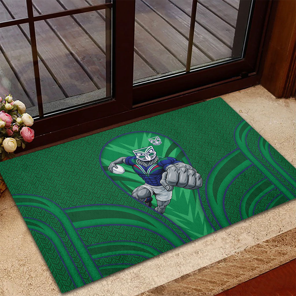 New Zealand Warriors Rugby Mascot Rubber Doormat Australian Rugby Culture - Tribal Inspired Warrior